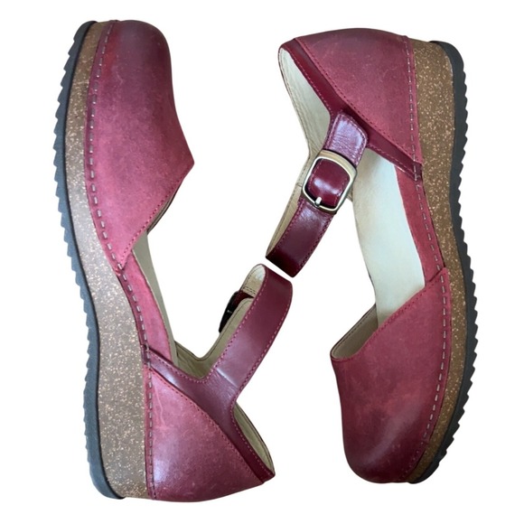 Dansko Mae Red Burnished Suede Mary Jane SZ: 42 EU 11.5-12 US NWOB - Picture 10 of 12